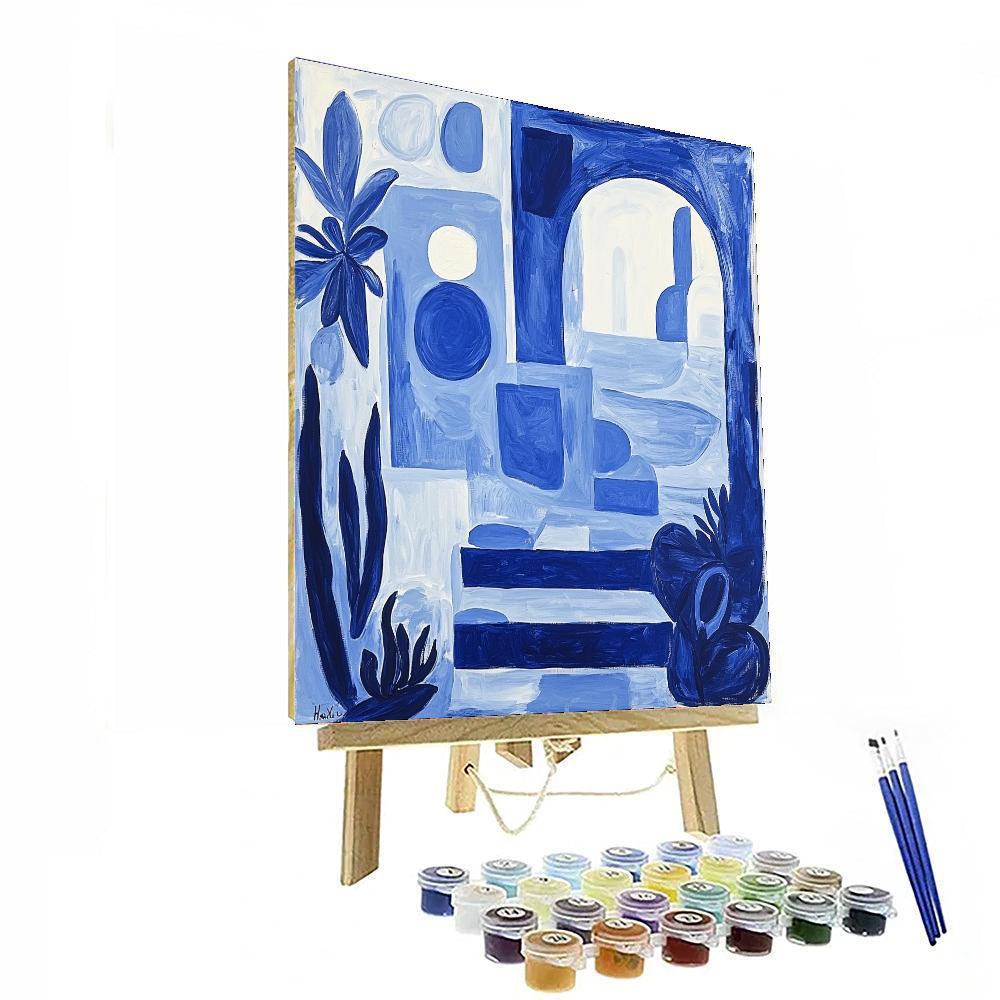 Henri Matisse Inspired Dreamscape In Blue  Number Painting