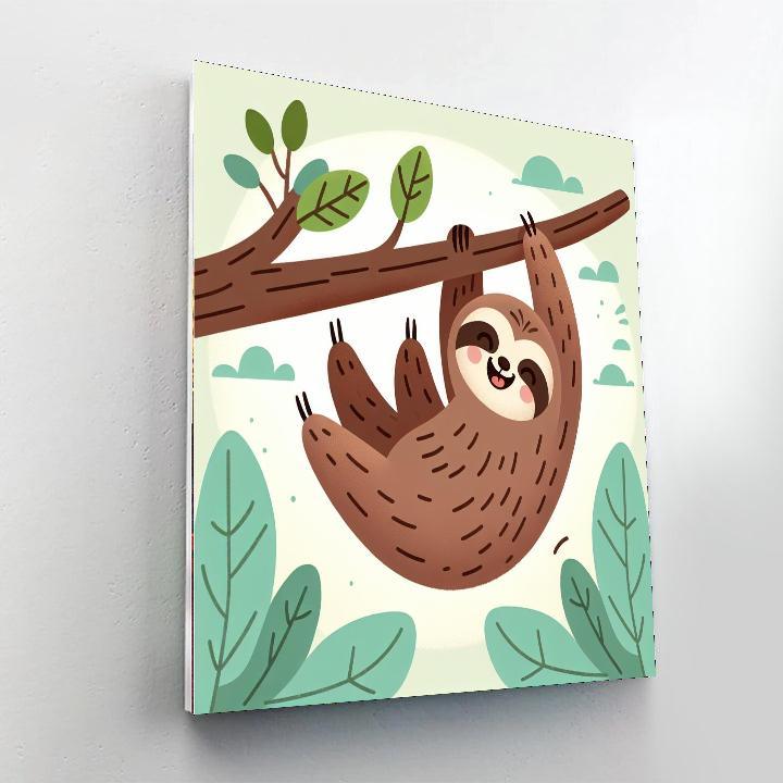 Joyful Sloth Paint By Numbers Kits