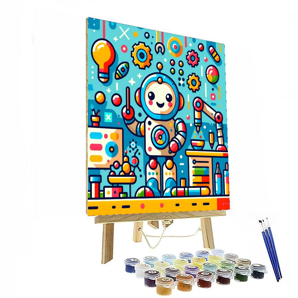 Robot Engineer Lab Number Painting
