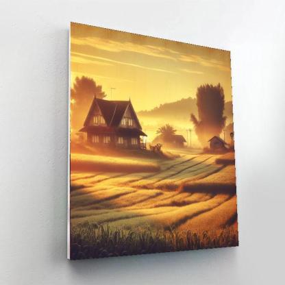 Rural Farmhouse Sunrise Paint By Numbers Art