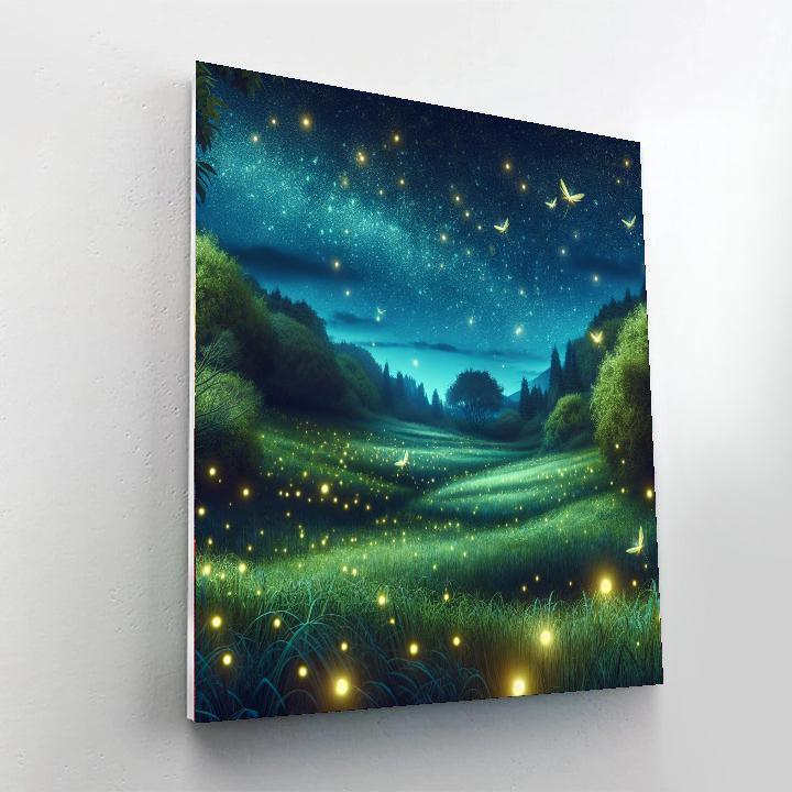 Dancing Fireflies Night Paint By Numbers Art