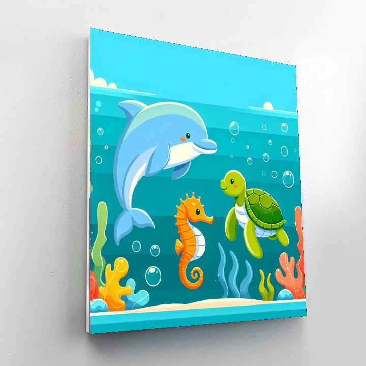 Marine Life Exploration Number Painting