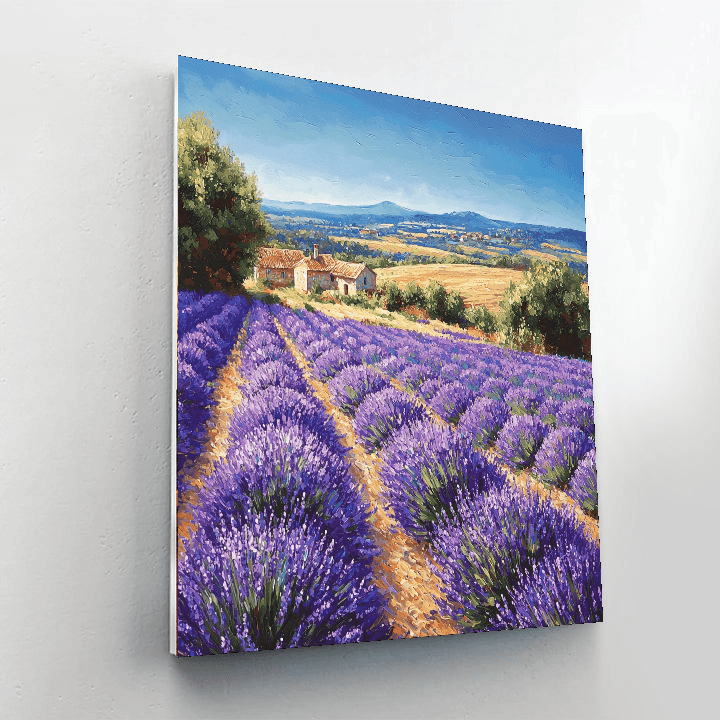 Lavender Fields Of Provence - France Numbered Painting Kits