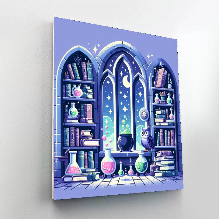 Wizard's Enchanted Tower Painting Number Kit
