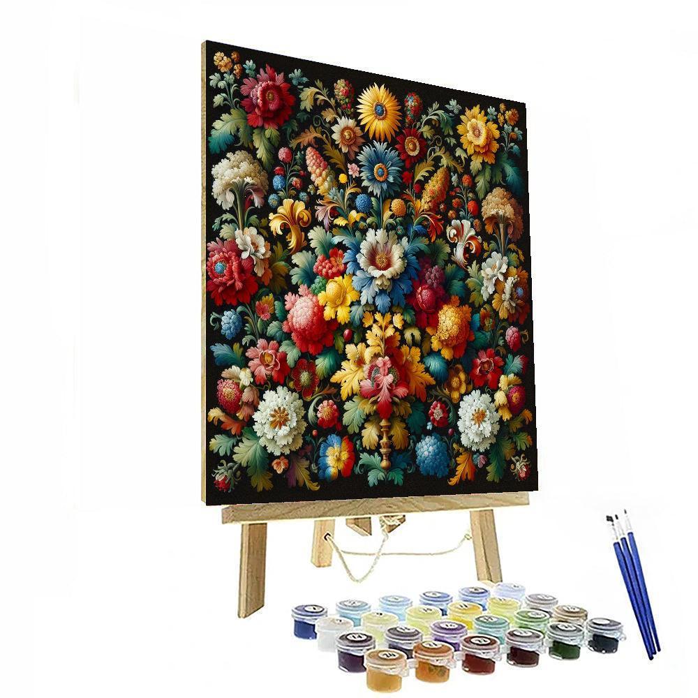 Floral Symphony Arrangement Paint By Color