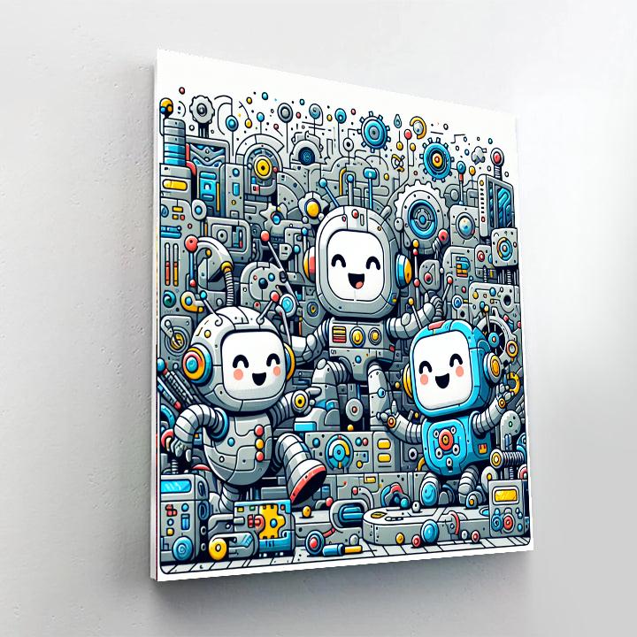 Robot Discovery Adventure Numbered Painting Kits