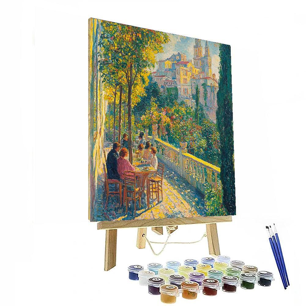 Pierre Bonnard Inspired Sunlit Rooftop Gardens  Number Painting