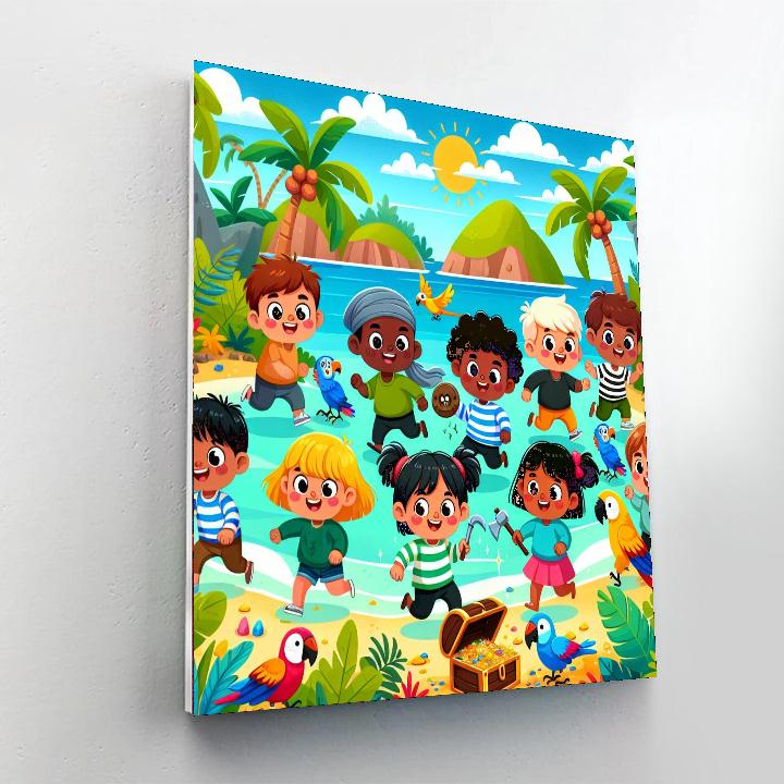 Tropical Treasure Island Paint By Numbers Art