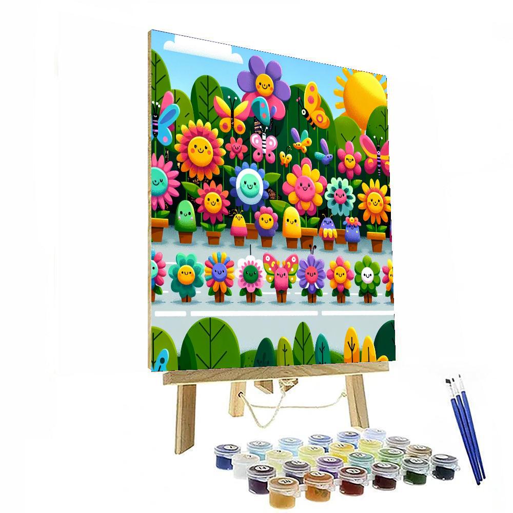 Colorful Garden Parade Paint By Numbers
