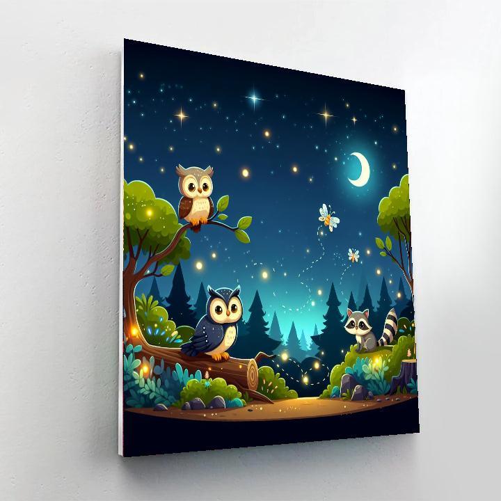 Colorful Creatures Of The Night Painting By Numbers Kit