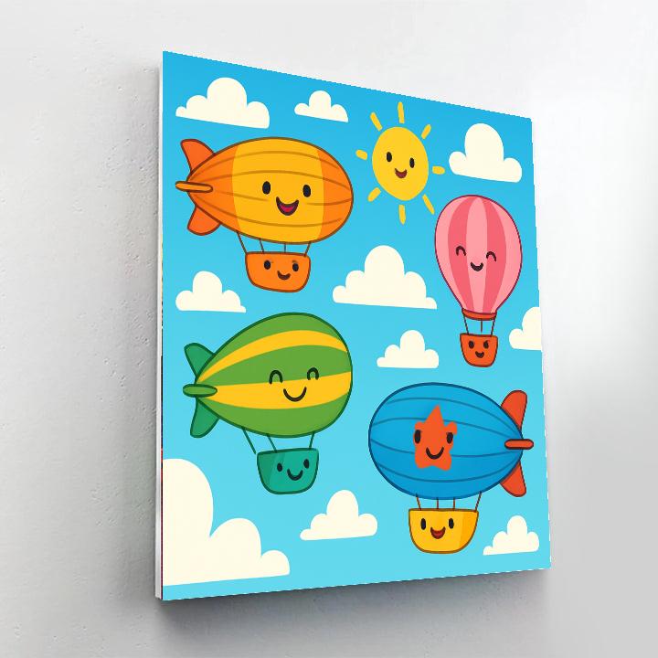 Adventurous Airships Numbered Painting Kits