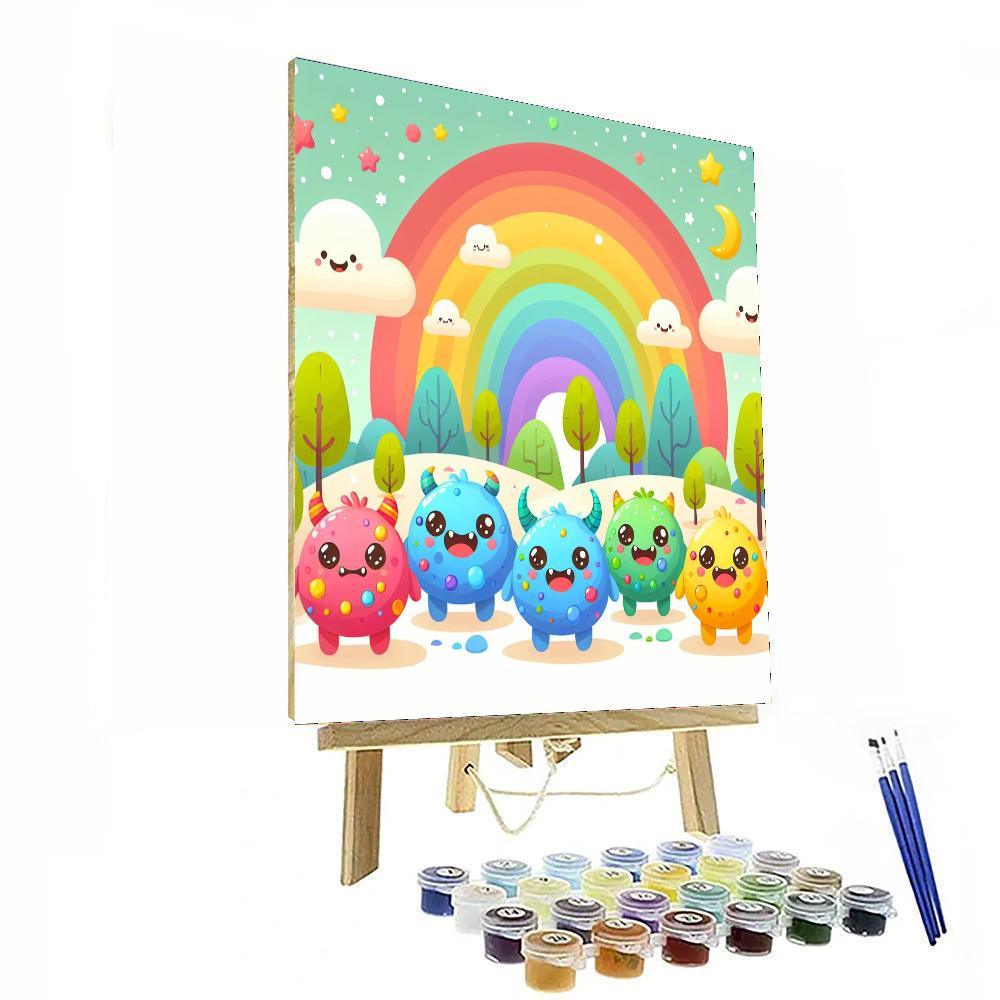 Cute Monster Squad Paint By Numbers Art