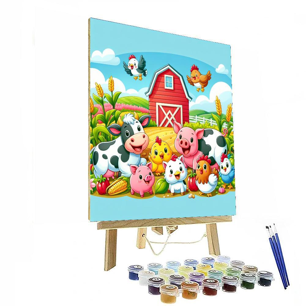 Playful Farm Fun Paint By Number