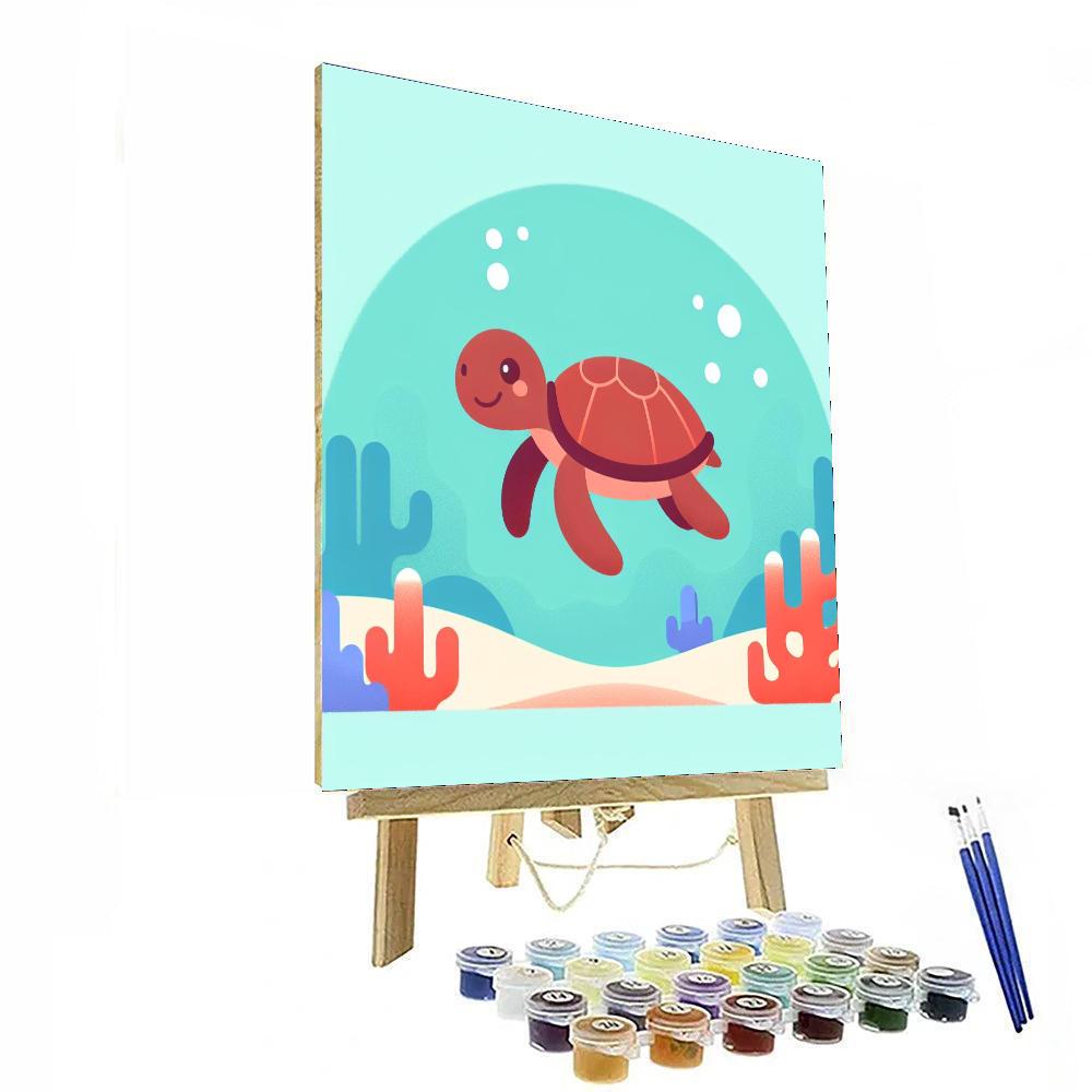 Gentle Giant Turtles Painting By Numbers Kit