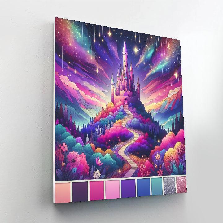 Dreamy Magical Castle Number Painting