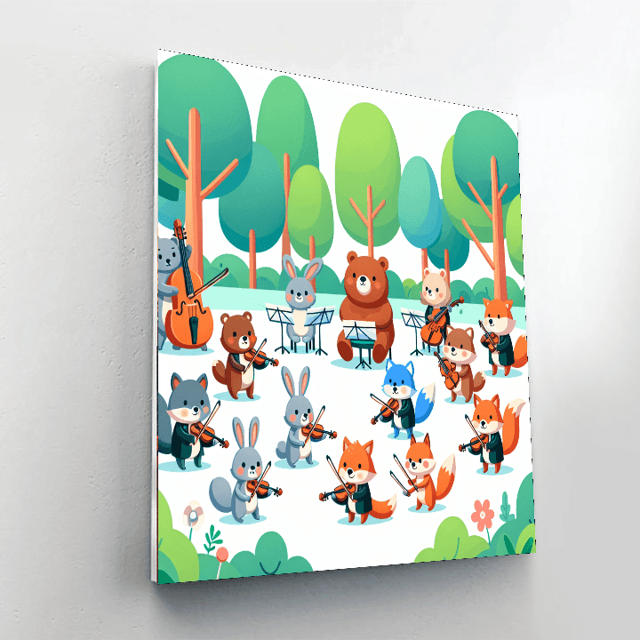 Wild Animal Orchestra Number Painting