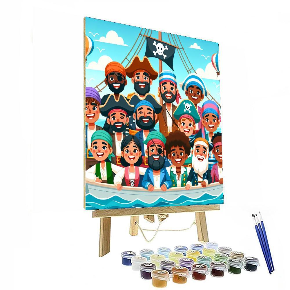 Pirate Adventure Crew Paint By Numbers Art