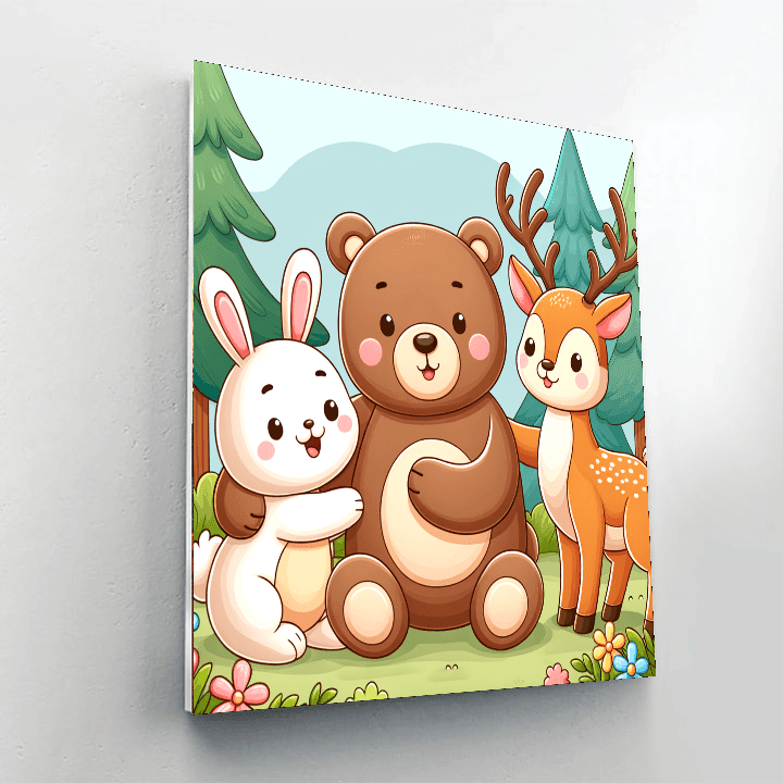 Adorable Woodland Friends Painting By Numbers Kit