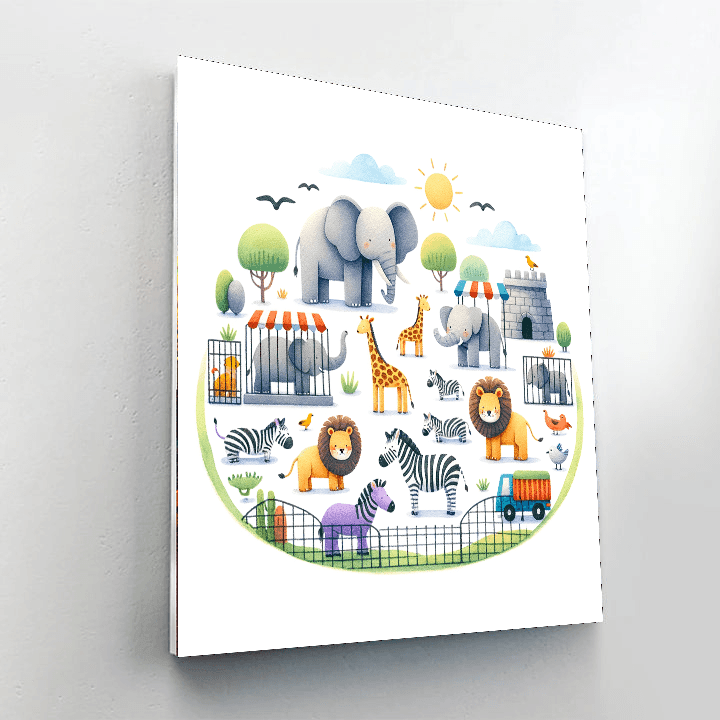 Zoo Safari Adventure Paint By Color