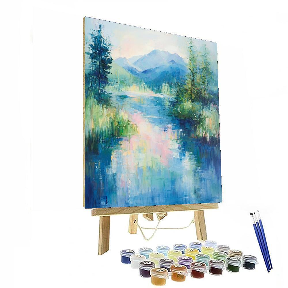 Paul Cézanne Inspired Tranquil Reflection  Paint By Numbers Kits