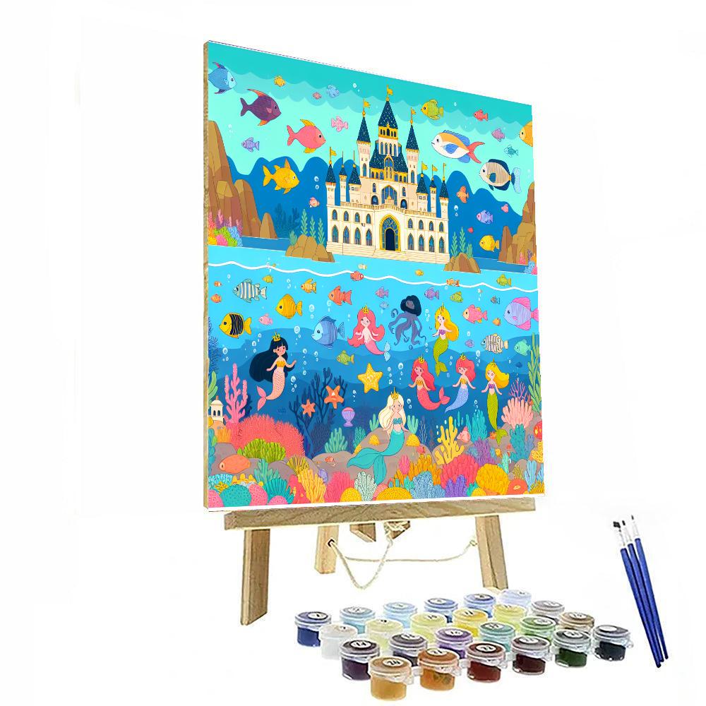 Underwater Palace Of Wonders Number Painting