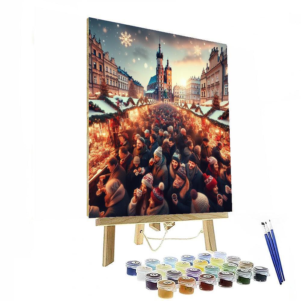 Kraków Christmas Market DIY Paint By Numbers
