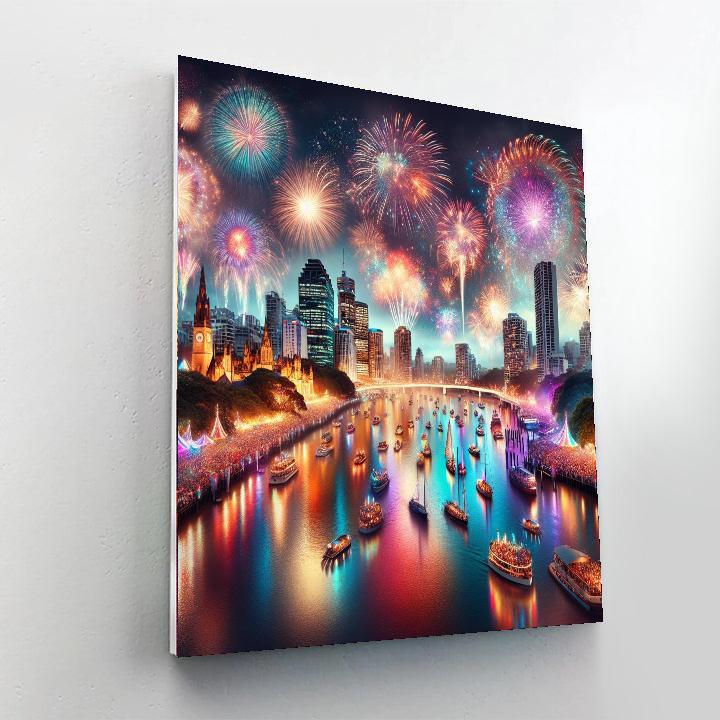 Brisbane Festival Painting Number Kit