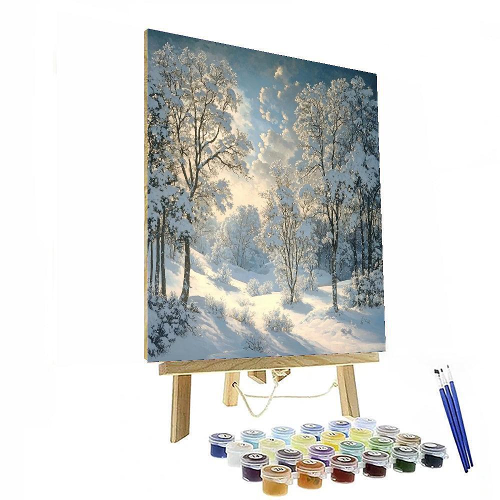Caspar David Friedrich Inspired Glistening Winter Scenes  Number Painting