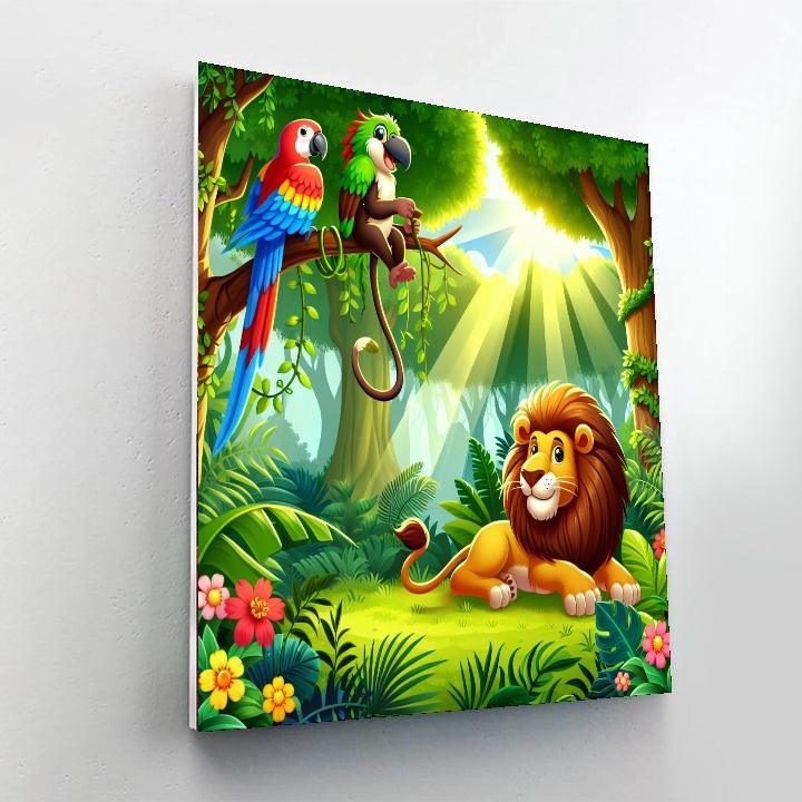 Wild Adventures In The Jungle Paint By Numbers Art