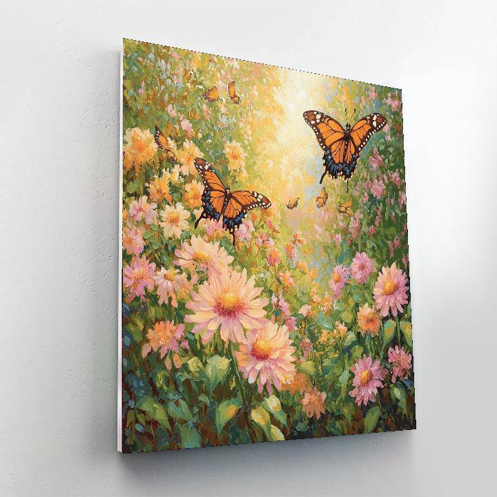 Claude Monet Inspired Monarch's Garden  DIY Paint By Numbers