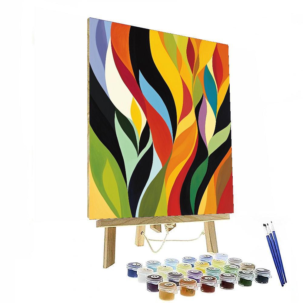 Joan Miró Inspired Abstract Curiosities  Number Painting