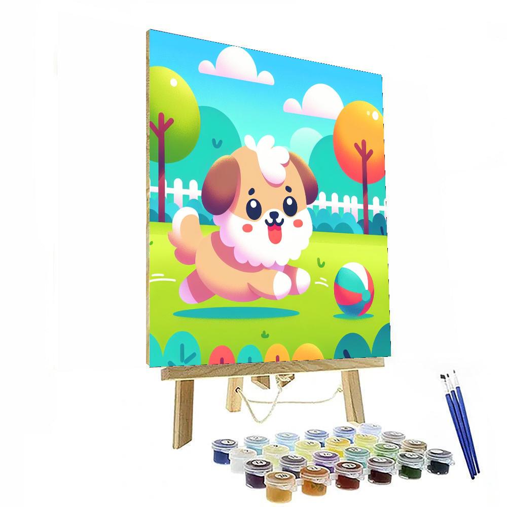 Sporty Puppy Numbered Painting Kits
