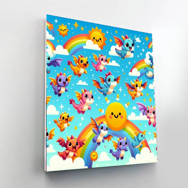 The Magic Dragon Ride DIY Paint By Numbers