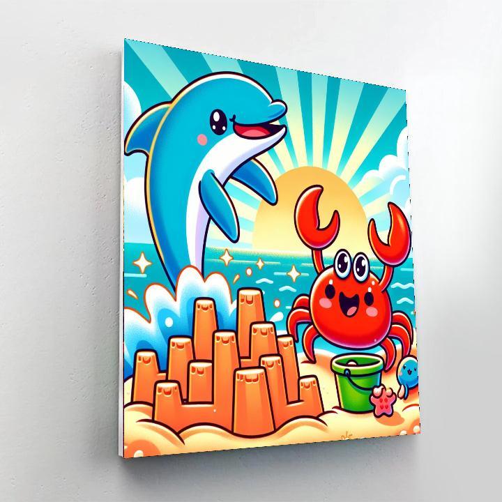 Summer Fun On The Beach Painting Number Kit