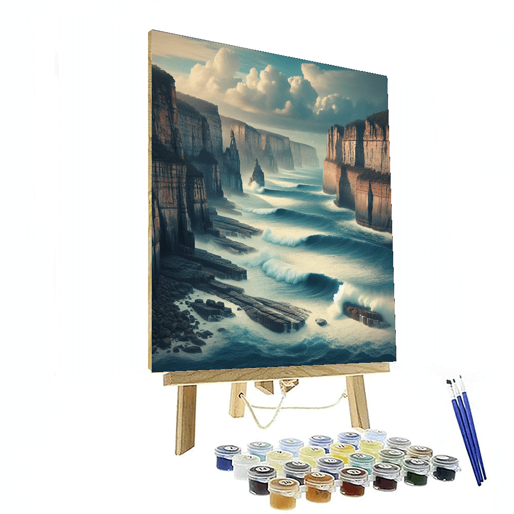 Dramatic Coastal Cliffs Paint By Color
