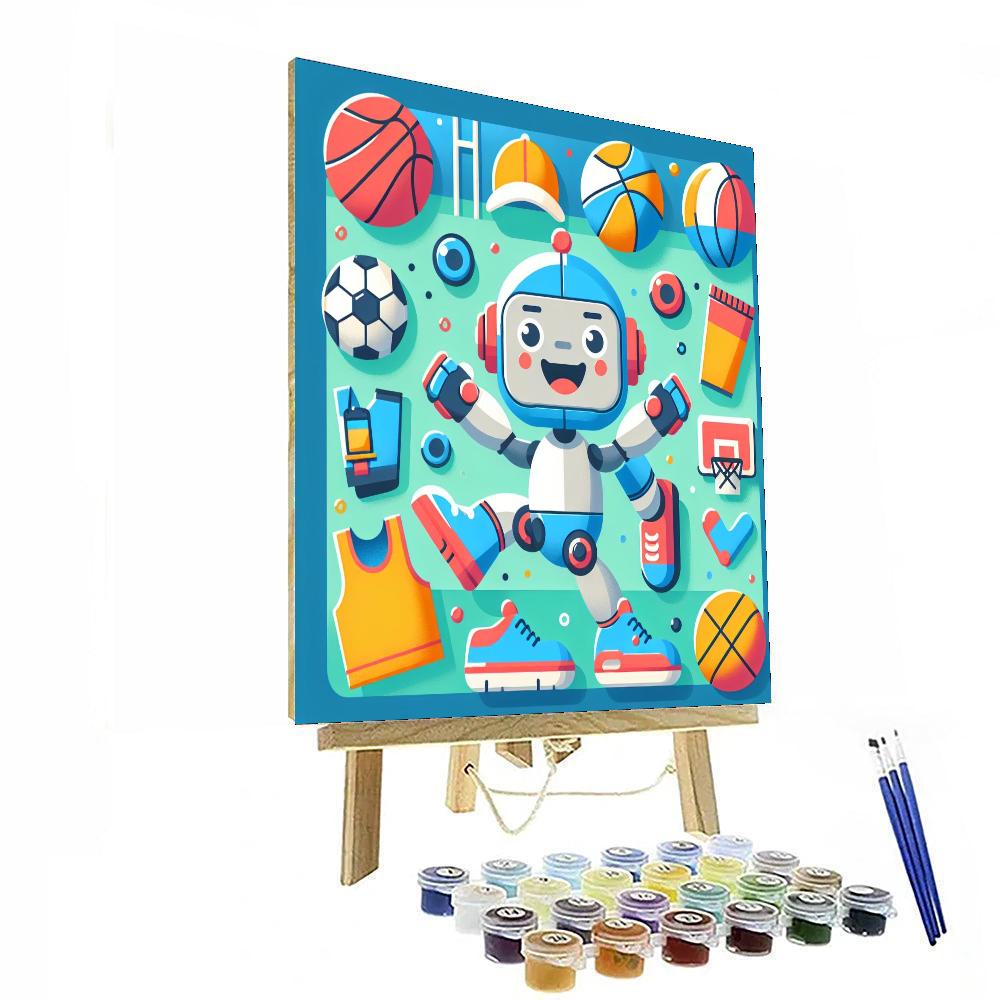 Sporty Robot Paint By Numbers Kits
