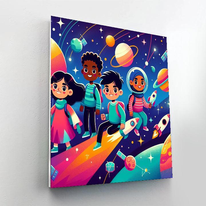 Space Explorers' Frontier Painting Number Kit