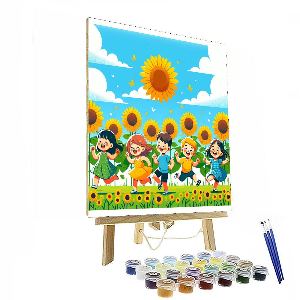 Sunny Sunflower Fiesta Numbered Painting Kits