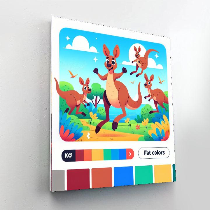 Bouncy Kangaroo Kingdom Paint By Number