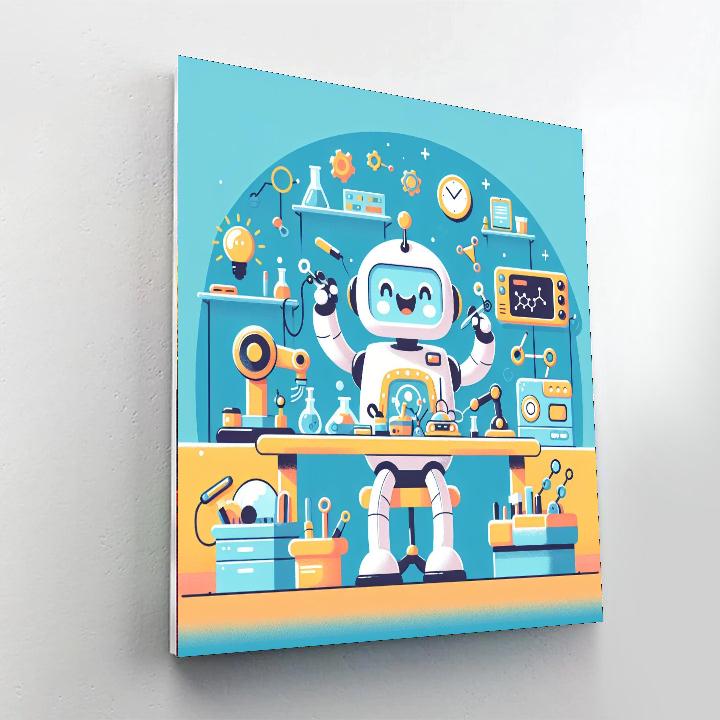 Friendly Robot's Science Lab Numbered Painting Kits