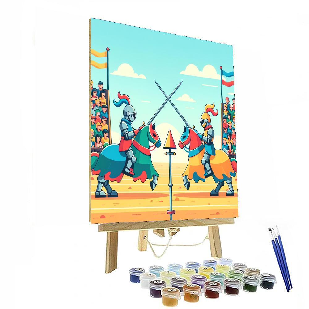 Courageous Knights Joust Number Painting