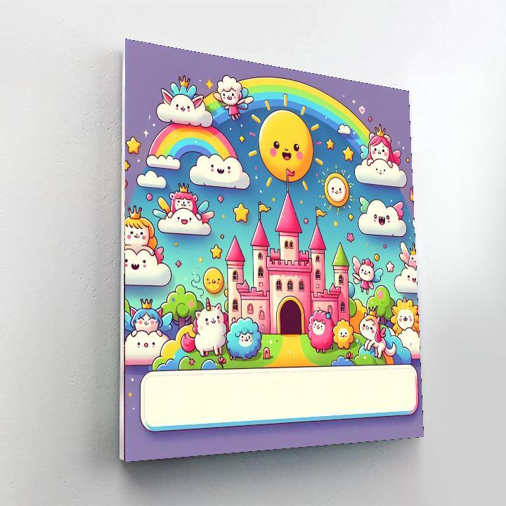 Charming Cloud Castle Number Painting