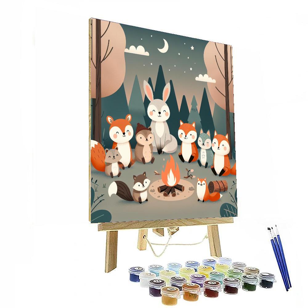 Friendly Forest Campout Painting By Numbers Kit