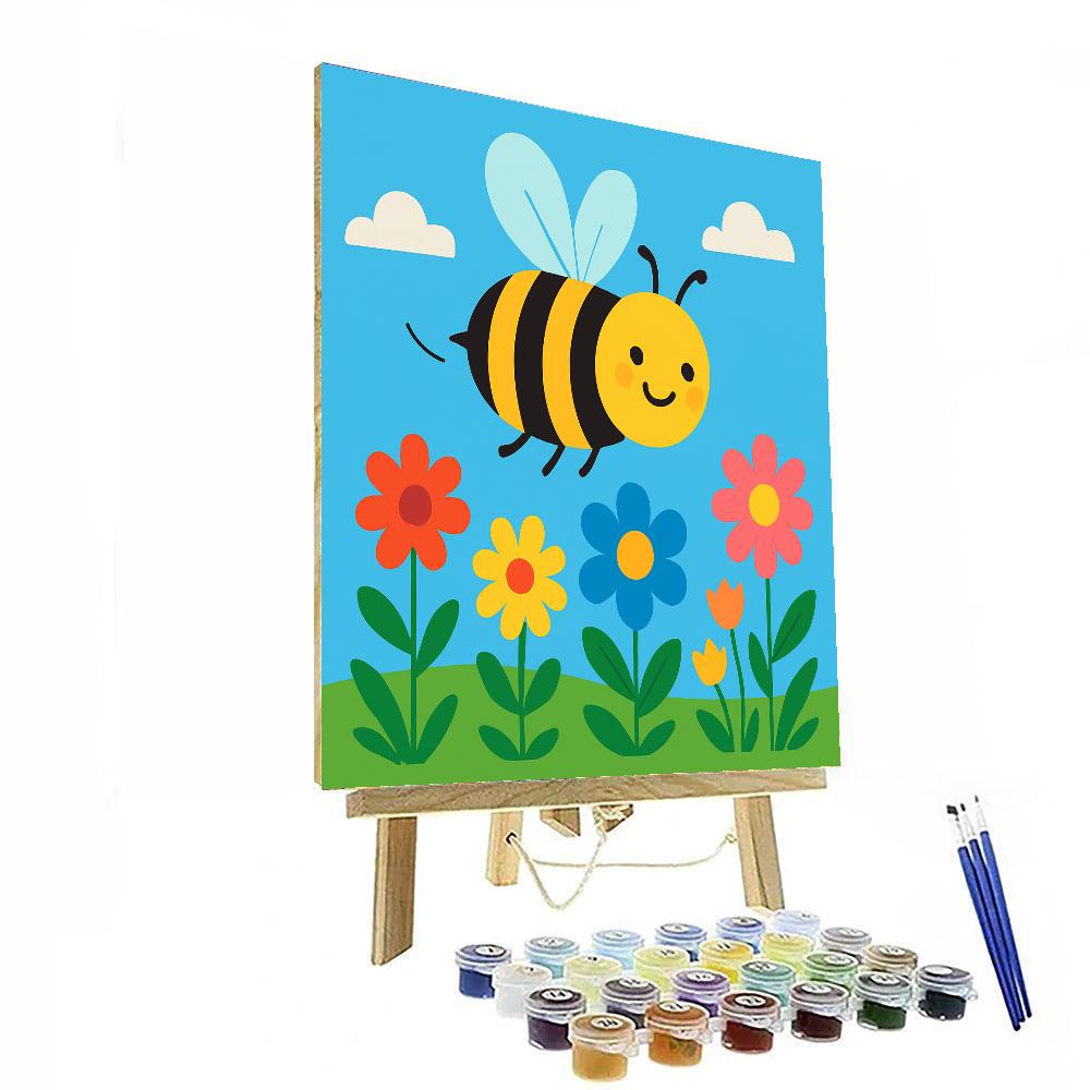 Buzzy Bee's Flower Field Numbered Painting Kits