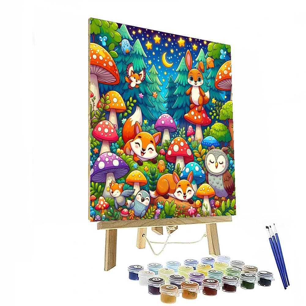 Magical Woodland Gathering For Kids Numbered Painting Kits