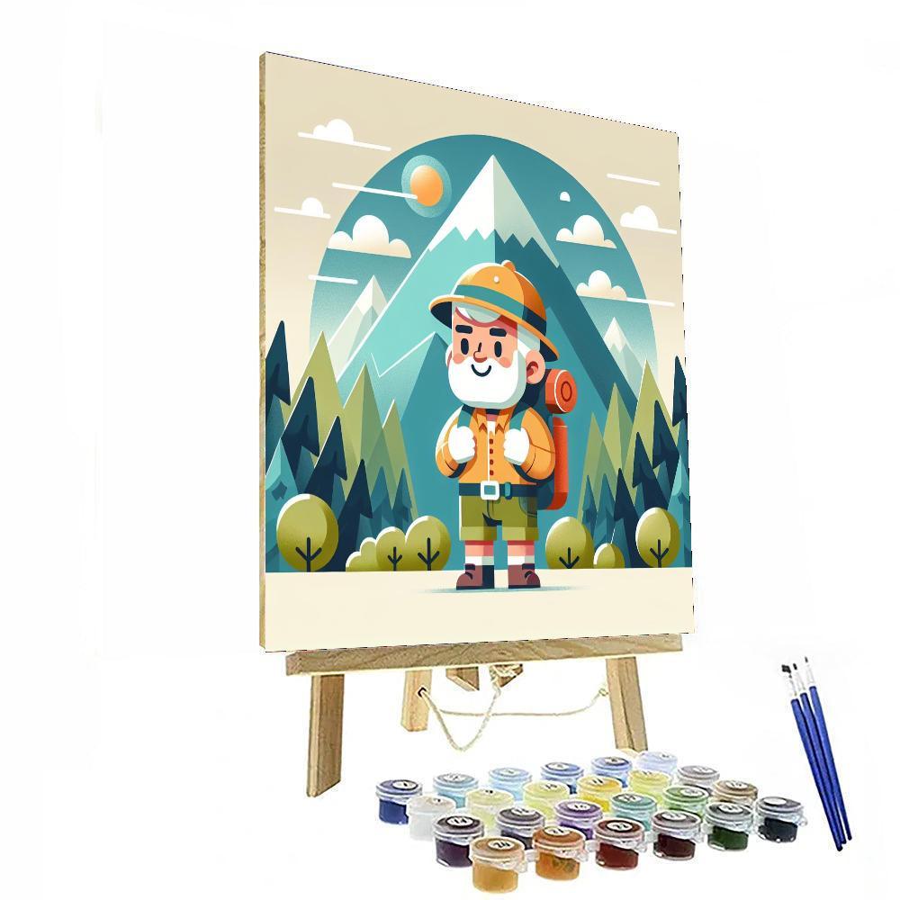 Happy Mountain Explorer Paint By Number