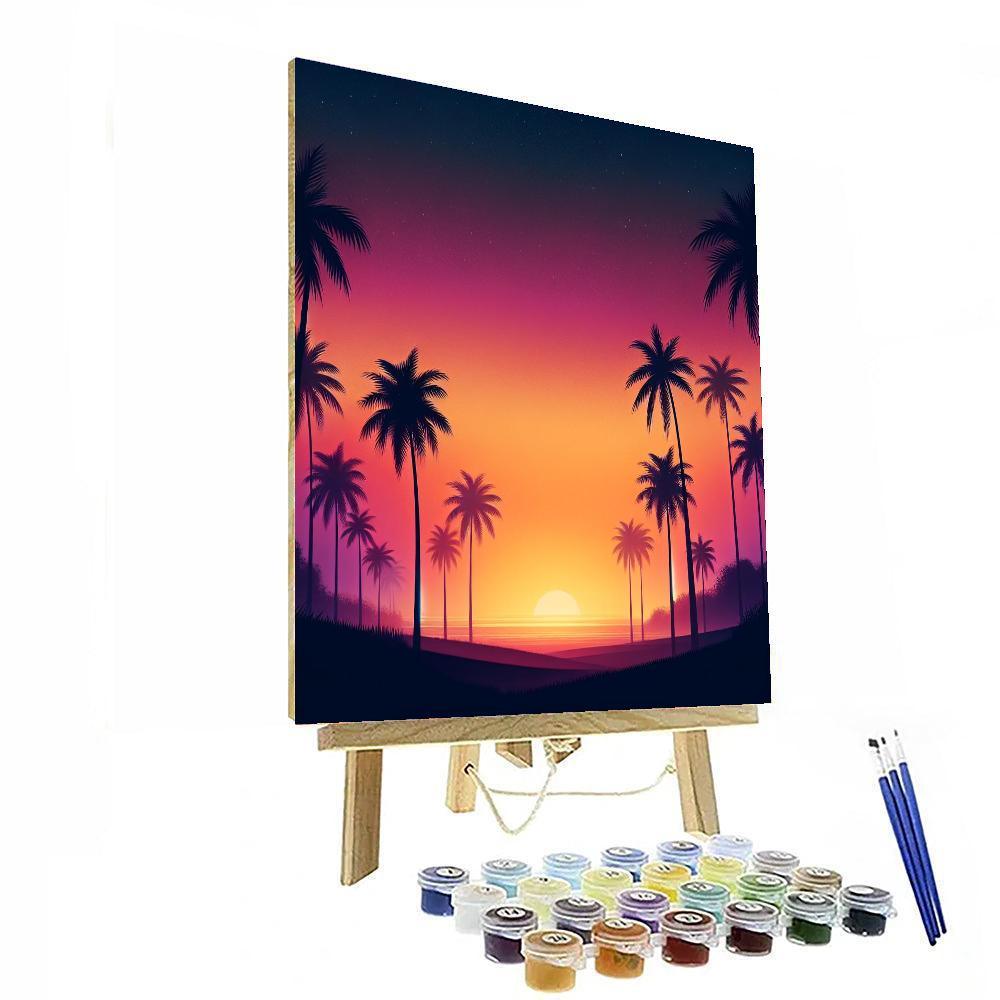 Tropical Evening Glow Painting By Numbers Kit