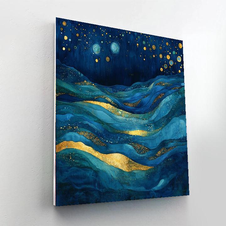 Gustav Klimt Inspired Mysterious Depths Of The Ocean  Numbered Painting Kits