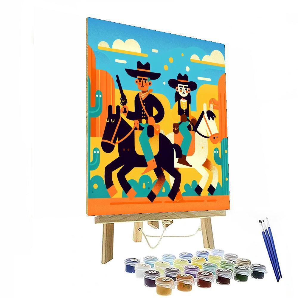 Friendly Wild West Painting By Numbers Kit