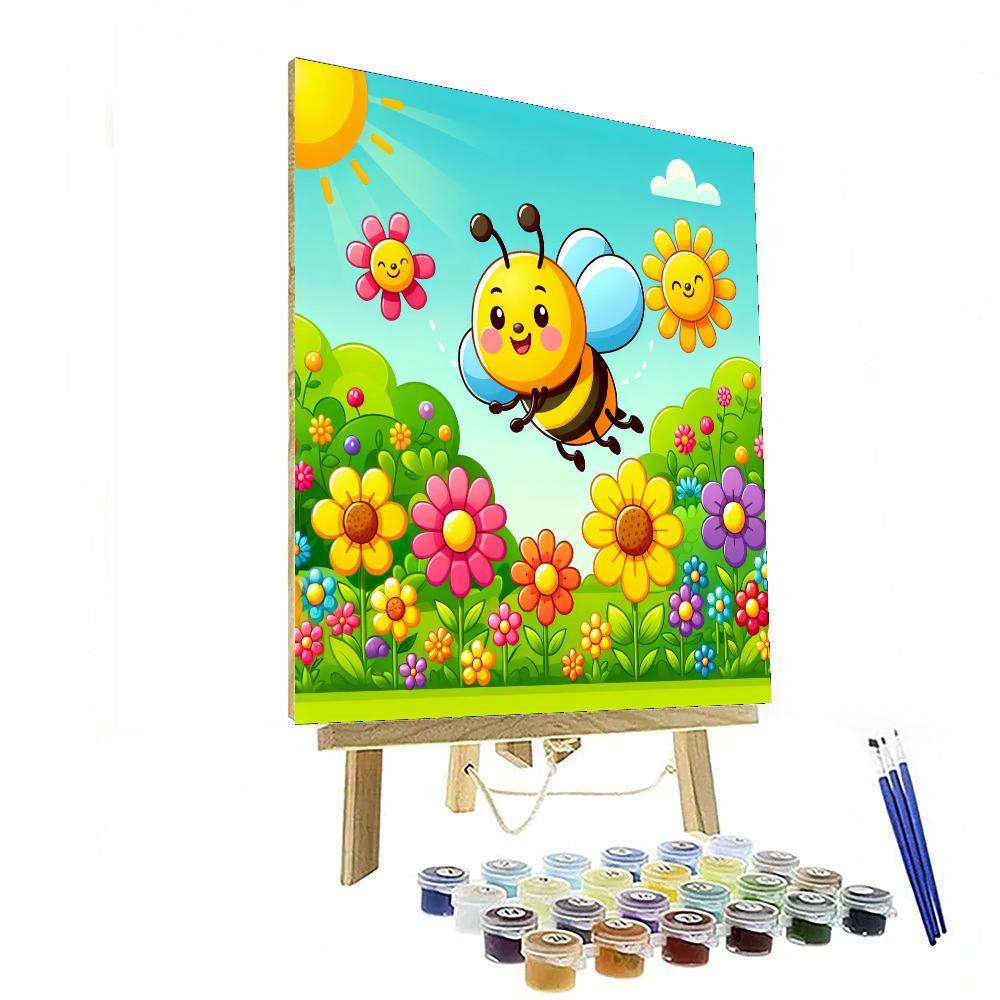 Sunny Bee Adventure Paint By Numbers Art